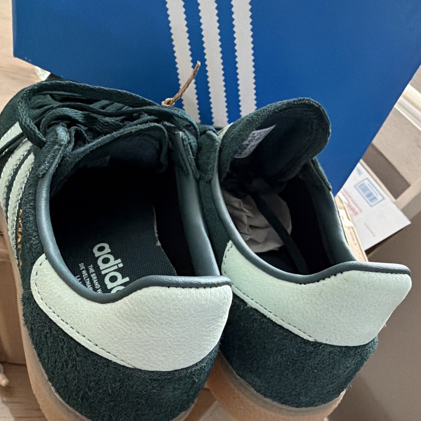 adidas Handball Spezial Aurora Ivy/Ash Green Suede Low Top Lace Up JR0847