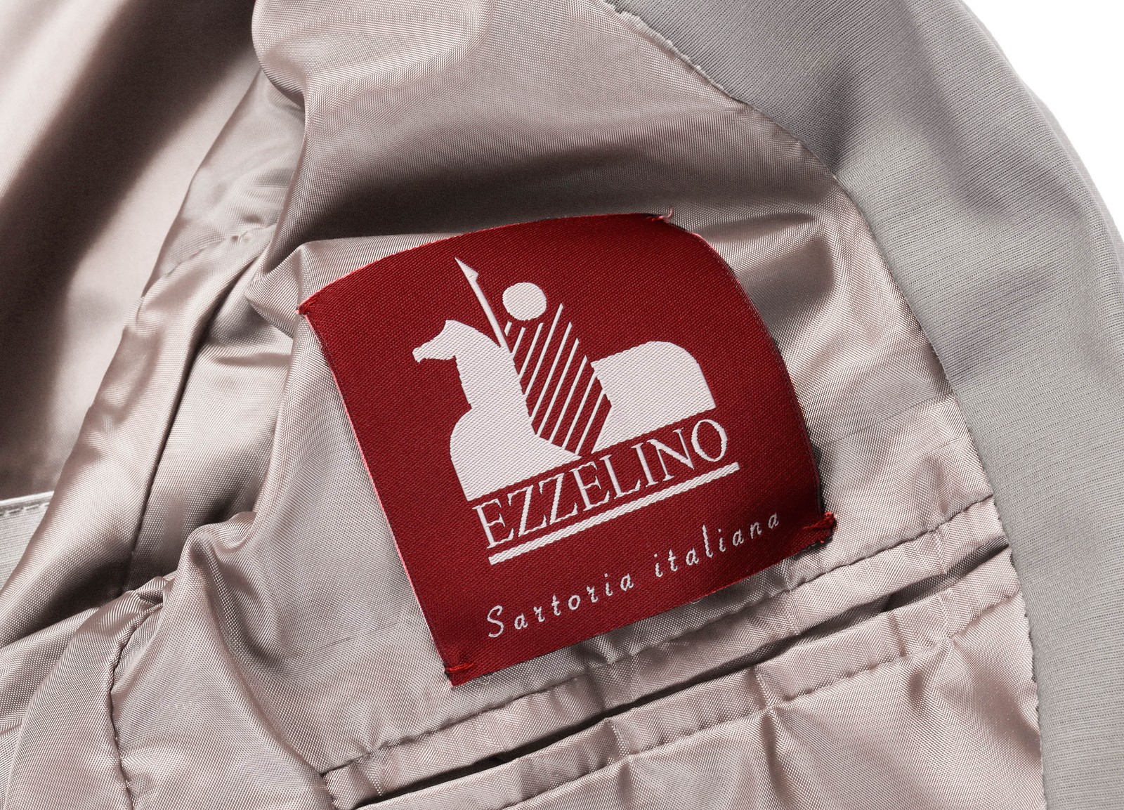 NWT EZZELINO JACKET Montgomery light grey cotton stretch luxury Italy 46