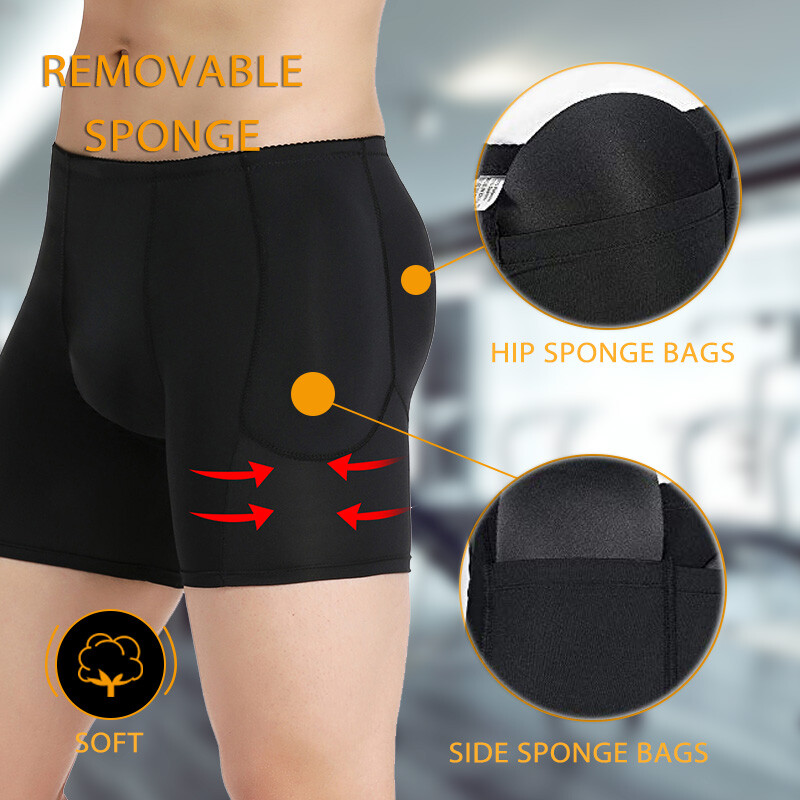 Men Butt Lifter Underwear Boxers Shorts Padded Lift Hip Enhance Pants Shapewear