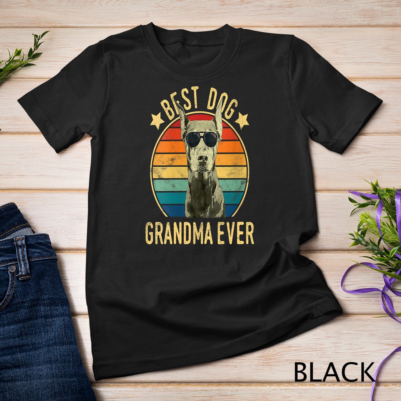 Womens Best Dog Grandma Ever Doberman Pinscher Mother’s Day Unisex T-shirt