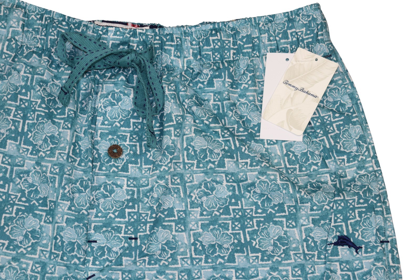Tommy Bahama Men’s Drawstring Lounge Sleep Pants 100% Cotton Tropical Design NWT