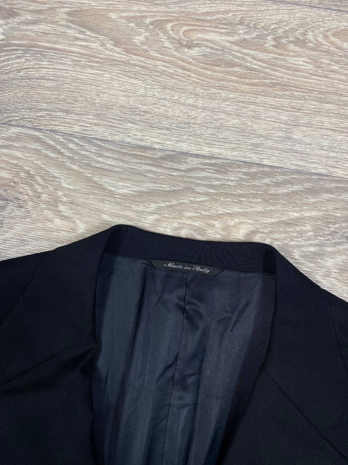 Canali Mens Blazer Muslin Wool Viscose Black Check UK 54 two button