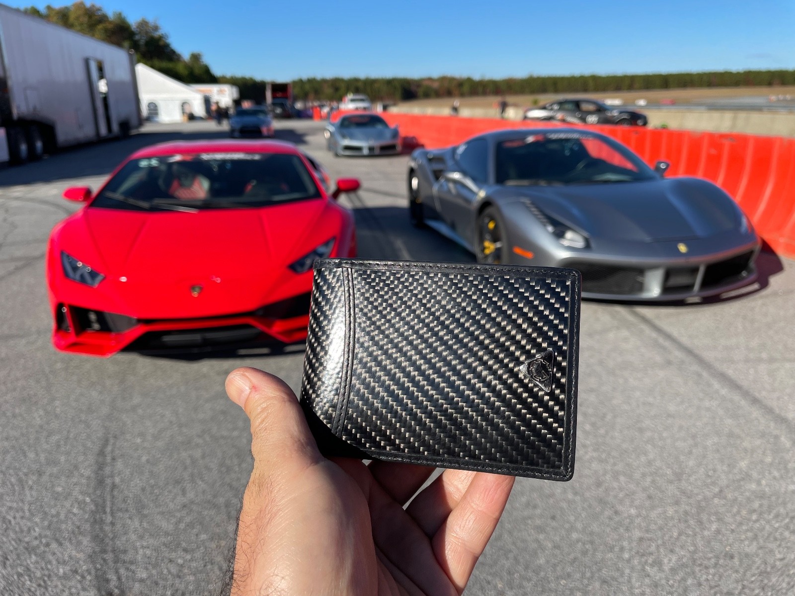 Carbon Fiber Wallet for Men 100% Genuine Leather Wallet Money Clip Card Holder