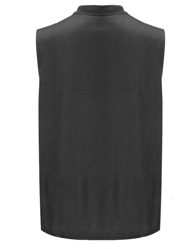 Men’s Sleeveless Henley T-Shirt Casual Cotton Blend Tank Top Summer Gym Vest