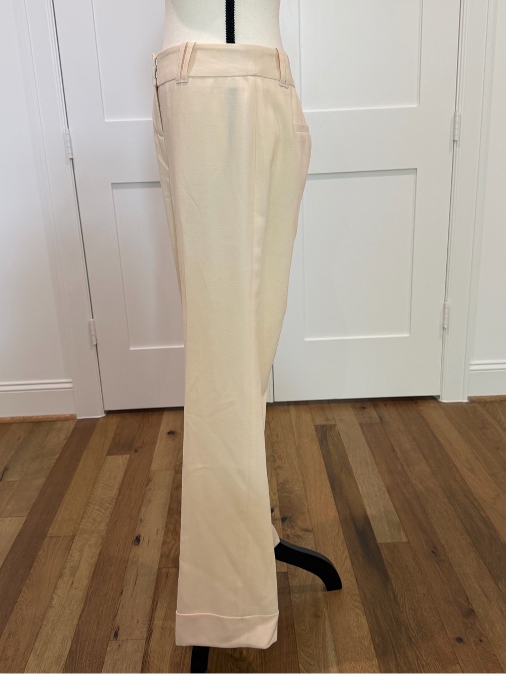 🤍 St. John Cream Wide Leg Trousers Size 4 🤍