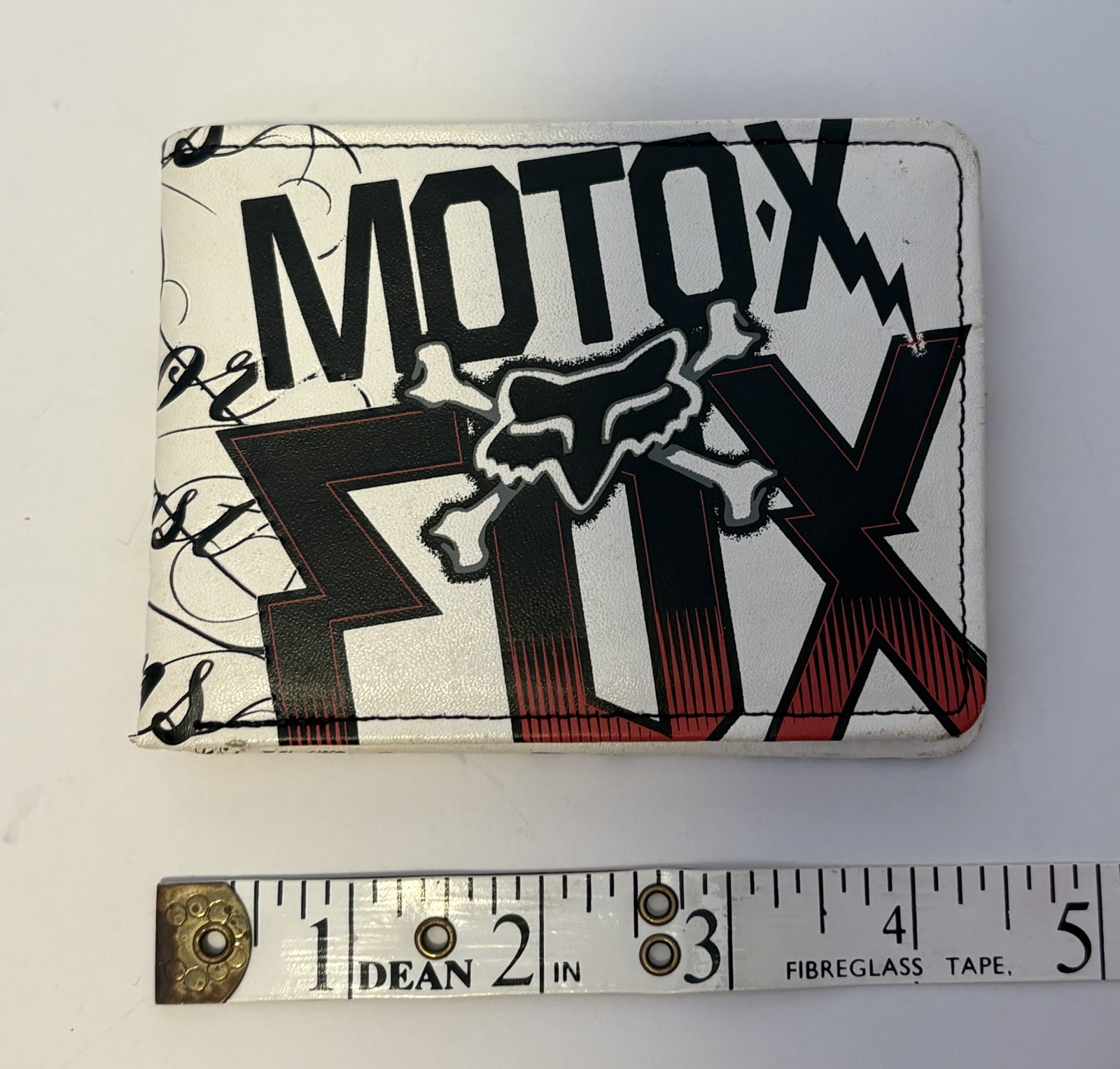VTG Fox Racing Bi-fold Ripstop White Wallet y2k