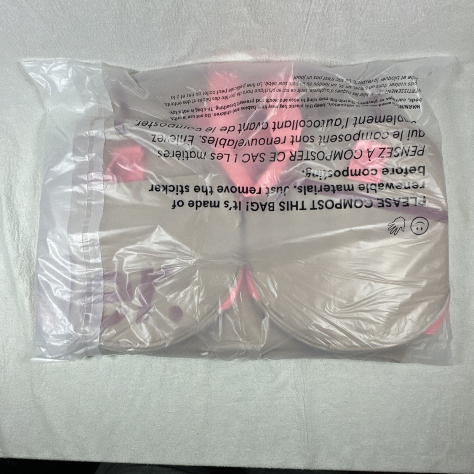 GLOSSIER Duffle Bag Tote Brown Pink Desert Rose Zip Canvas SEALED IN HAND NEW