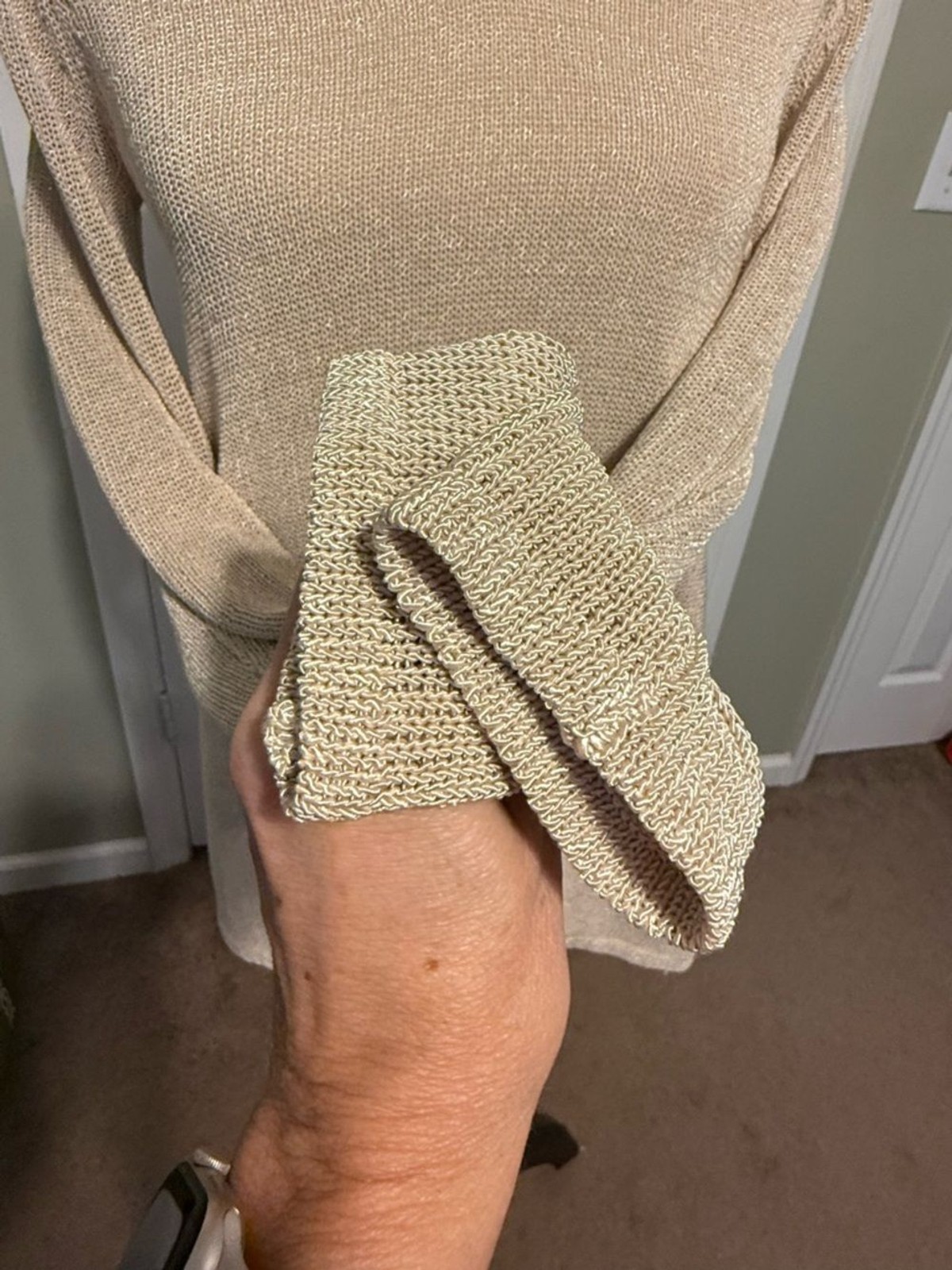 J. McLaughlin Oatmeal Cotton-Blend Sweater