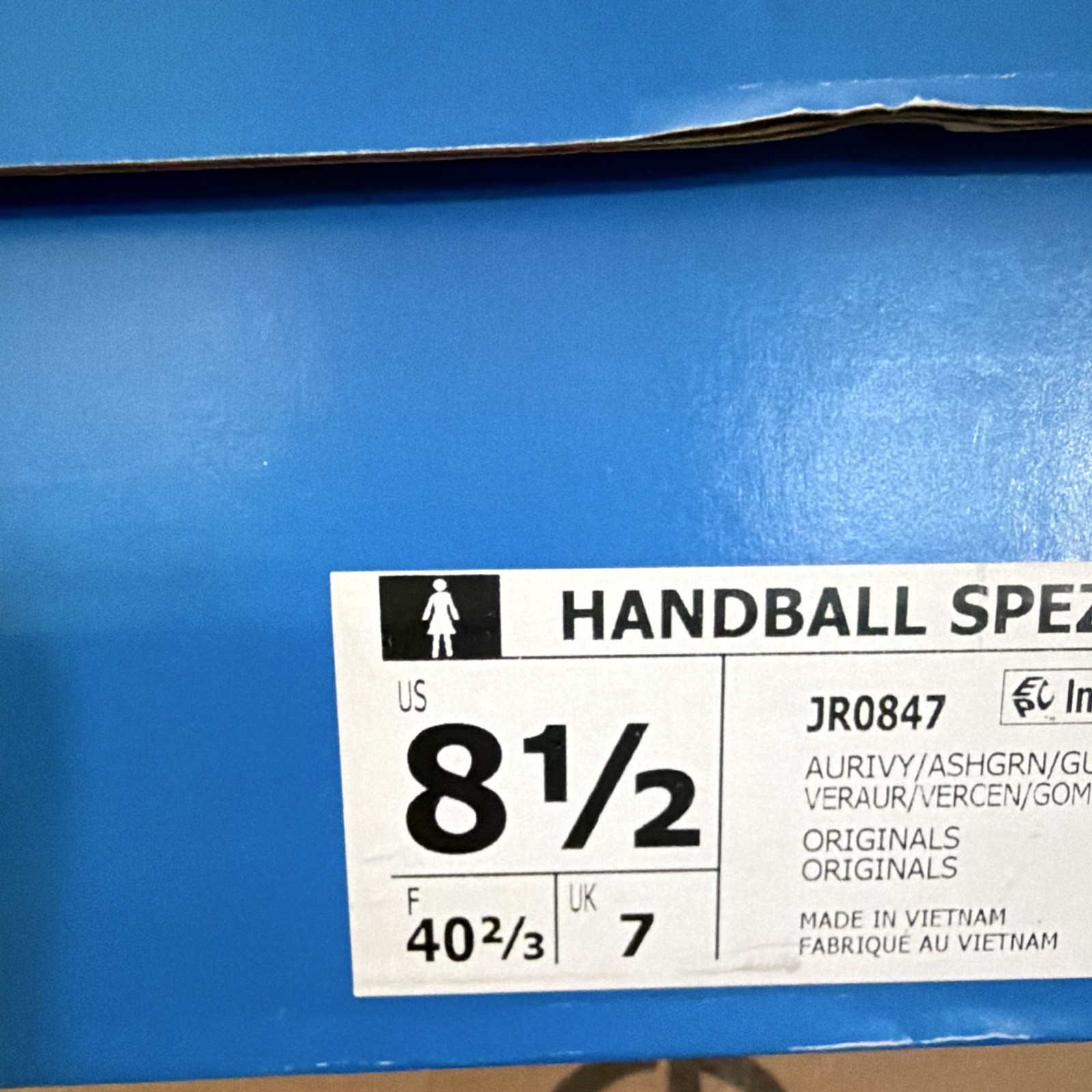 adidas Handball Spezial Aurora Ivy/Ash Green Suede Low Top Lace Up JR0847