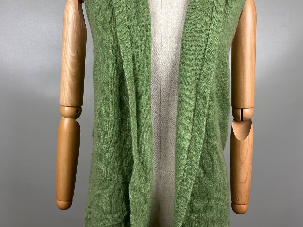 Brora Green Sleveless Cape Cardigan Size 40-42