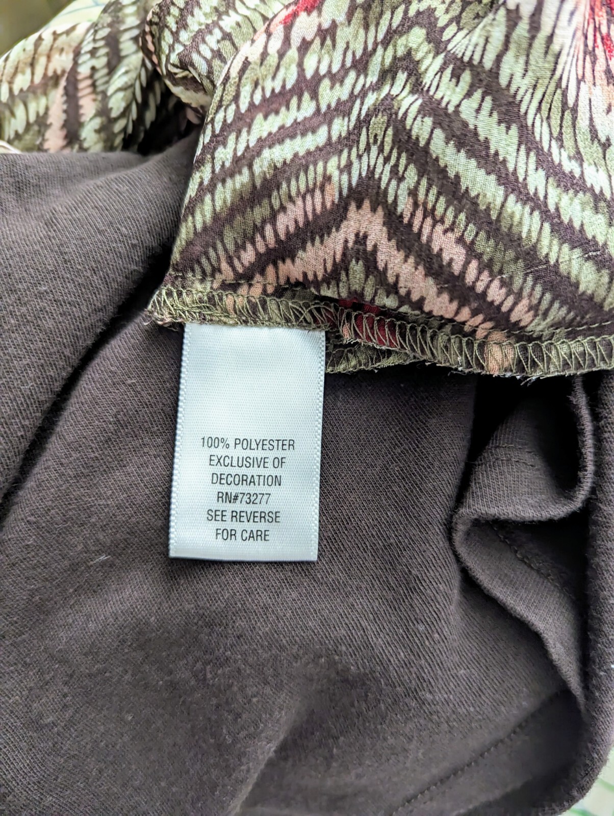 Croft and Barrow Blouse Womens Large Brown Light Weight With Brown Camisole B2