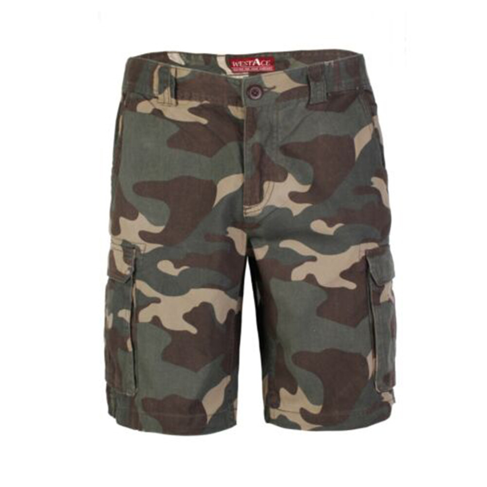 Mens Army Casual Cargo Combat Shorts Cotton Work Chino Camo Half Pant
