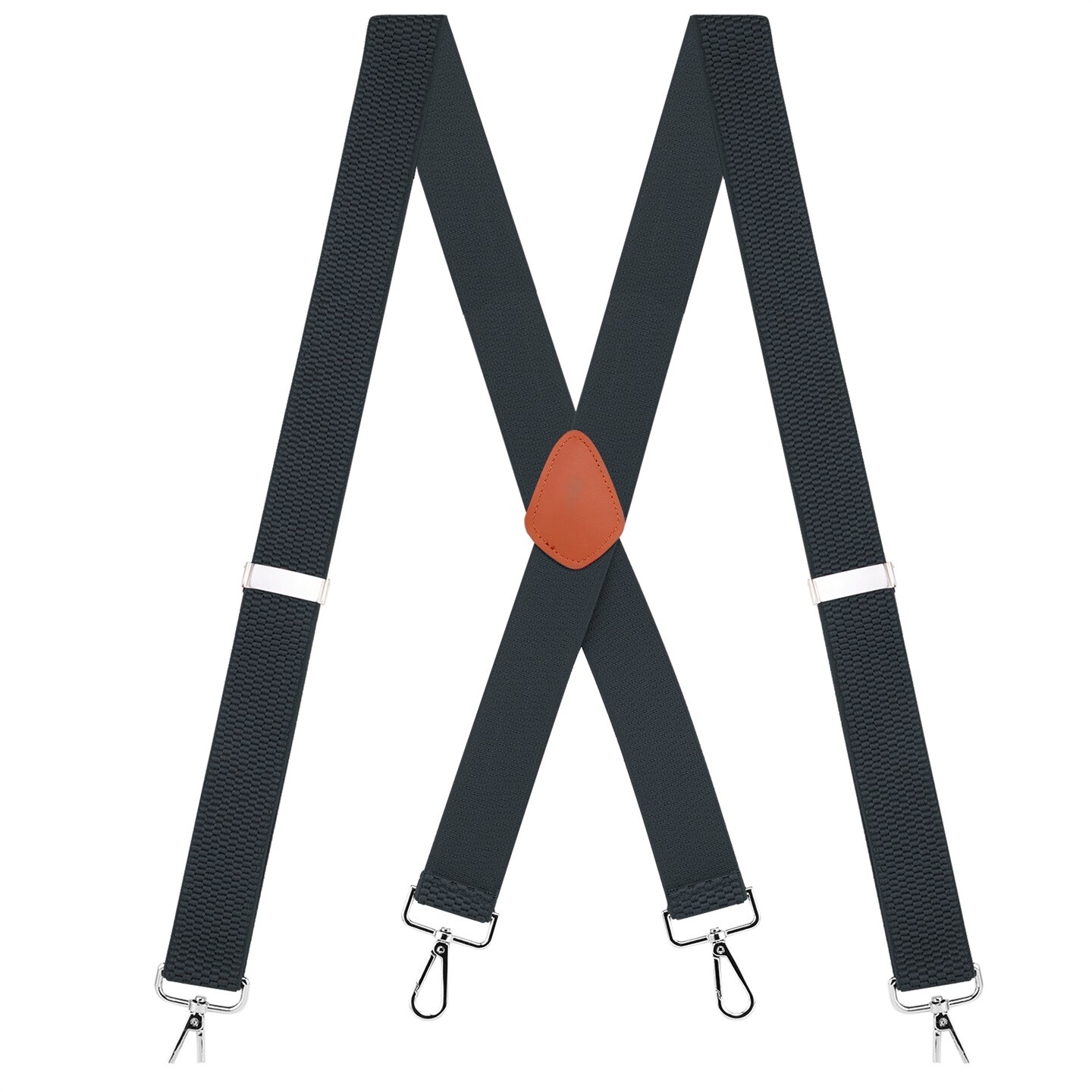 Buyless Fashion Heavy Duty Suspender Men 48″” Adjustable Straps 1 1/2″” – X Back