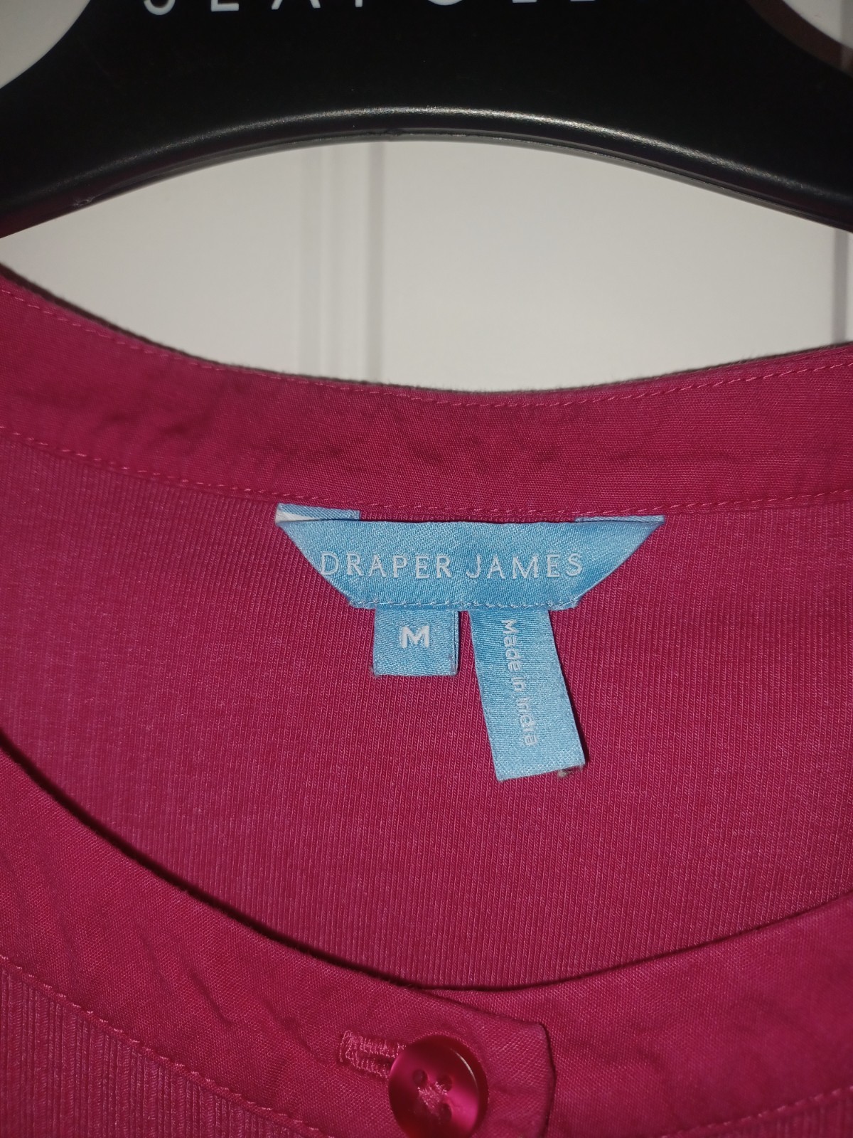 Ladies Draper James “Celeste” Mixed Media Dress Raspberry Pink Size Med. EUC!