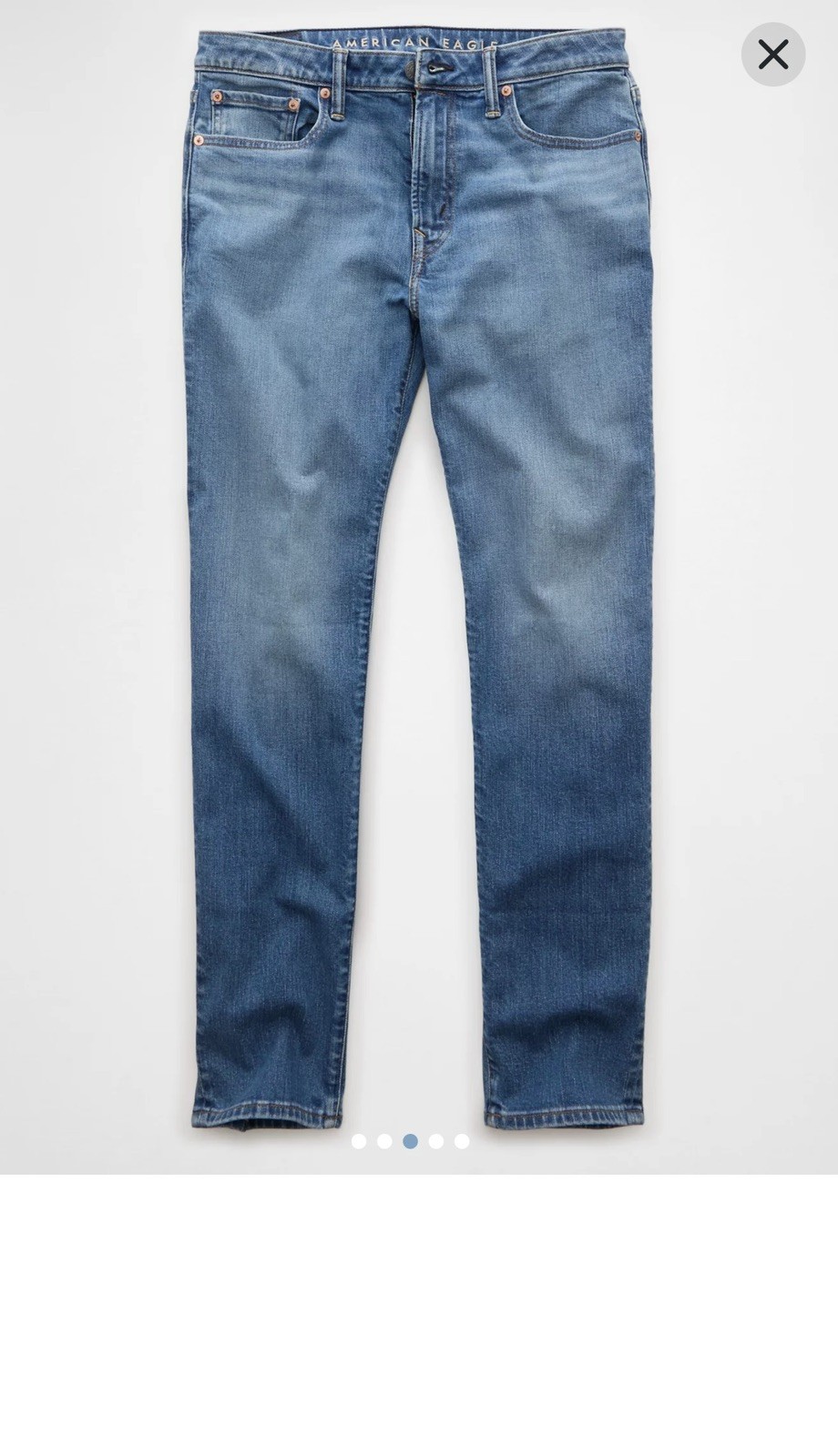 NWT- American Eagle Slim Straight Jeans AirFlex+ Bright Blue Size 31×30