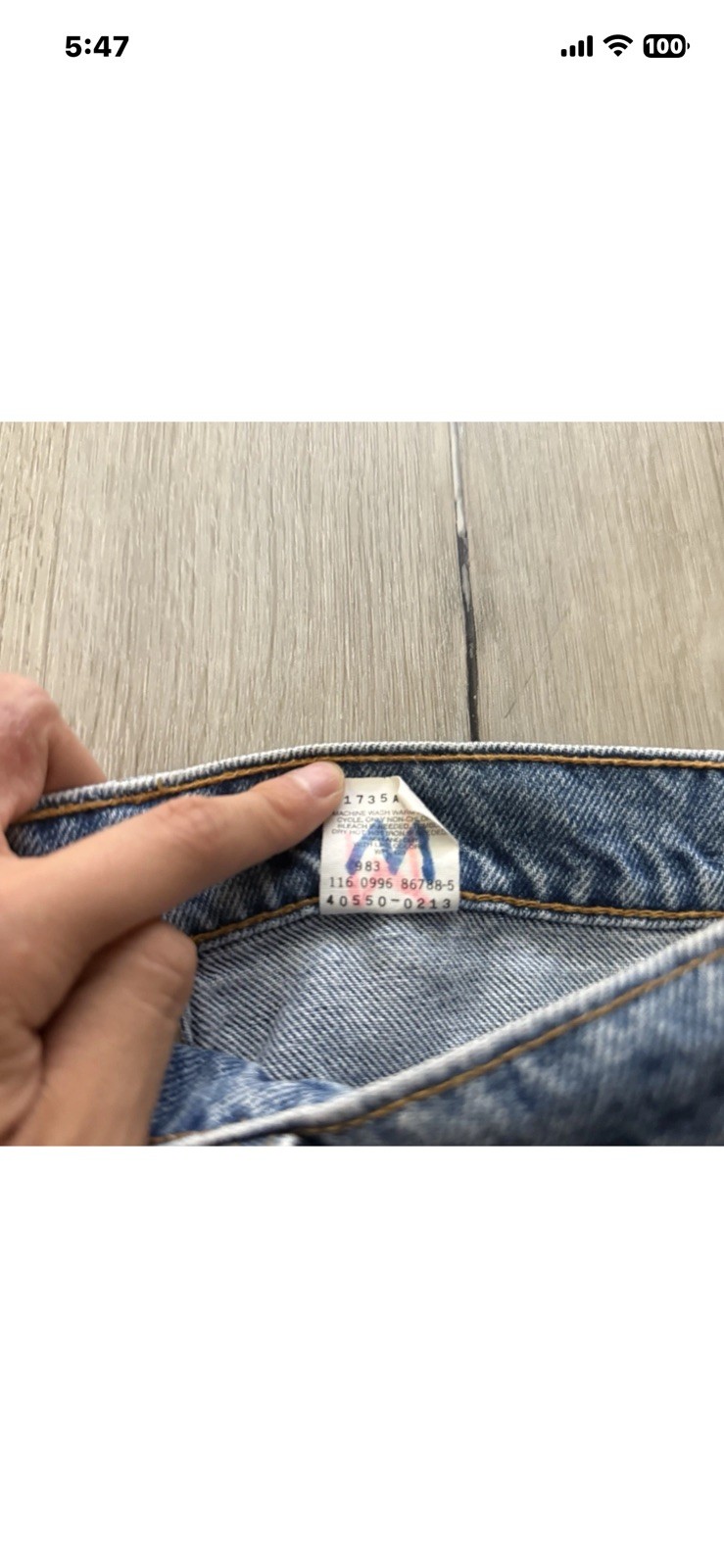 Vintage Levis 550 Jeans Mens 33×30 Blue Relaxed Tapered Leg Denim Orange Tab