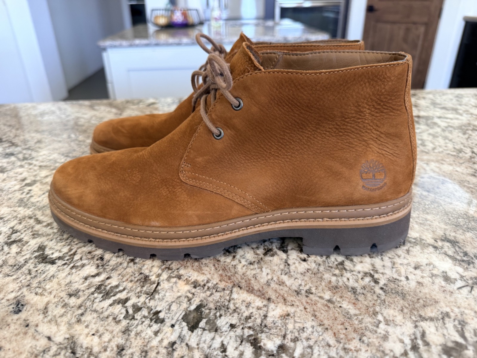 Timberland Port Union Chukka Boot Waterproof Brown Nubuck Size 10.5