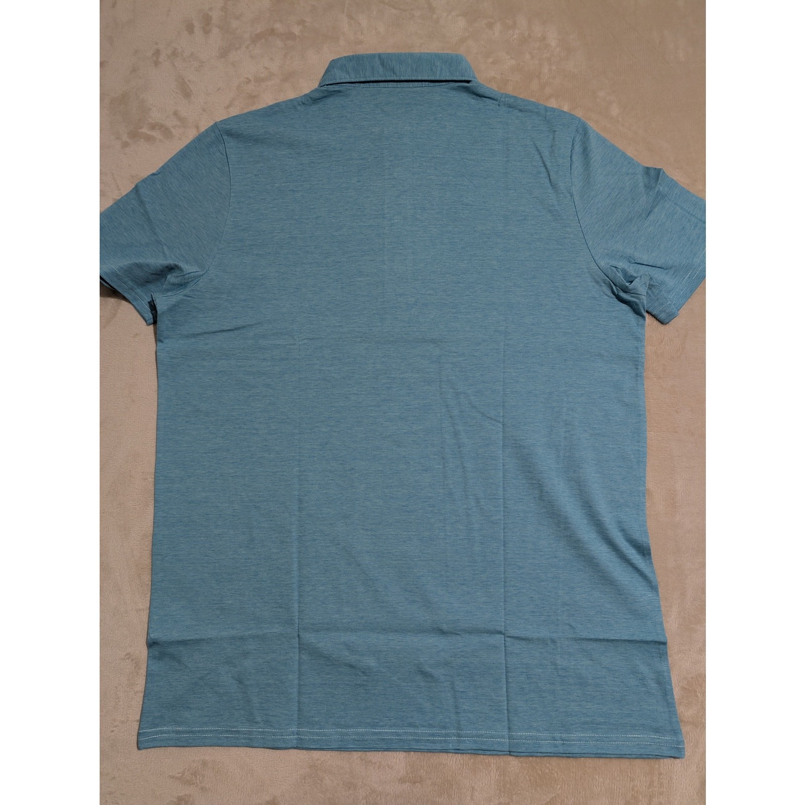 Criquet Men’s Players Polo Shirt Blue Heathered Large Organic Cotton Golf NWT