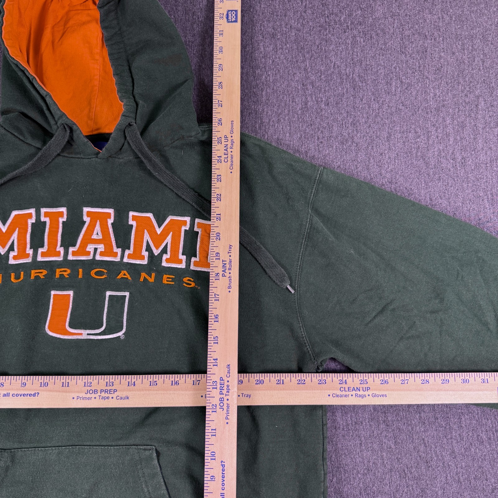 Miami Hurricanes Hoodie Green Orange OVB Medium Pullover NCAA College Football
