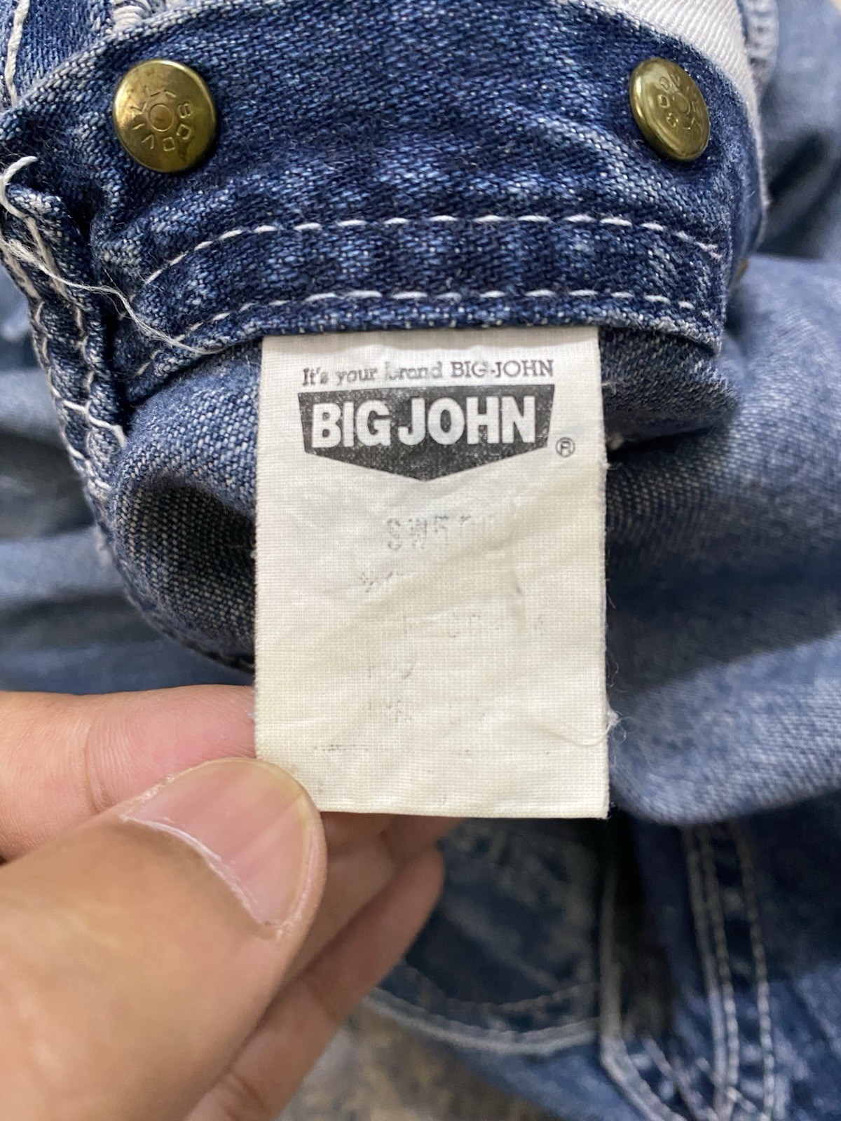Vintage 90s Big Mac Lowback Overalls Sanforized Denim Size 32 Medium
