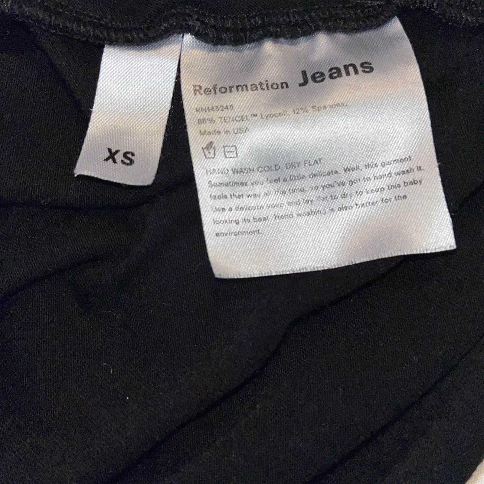 Reformation Womens Bodysuit Extra br Small Black Minimalist Chic Going Out Thong