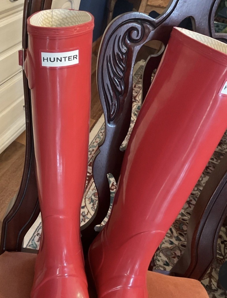 Hunter Original Waterproof Red Rain Boots Buckle Women’s size UK6 EU39 US8.5