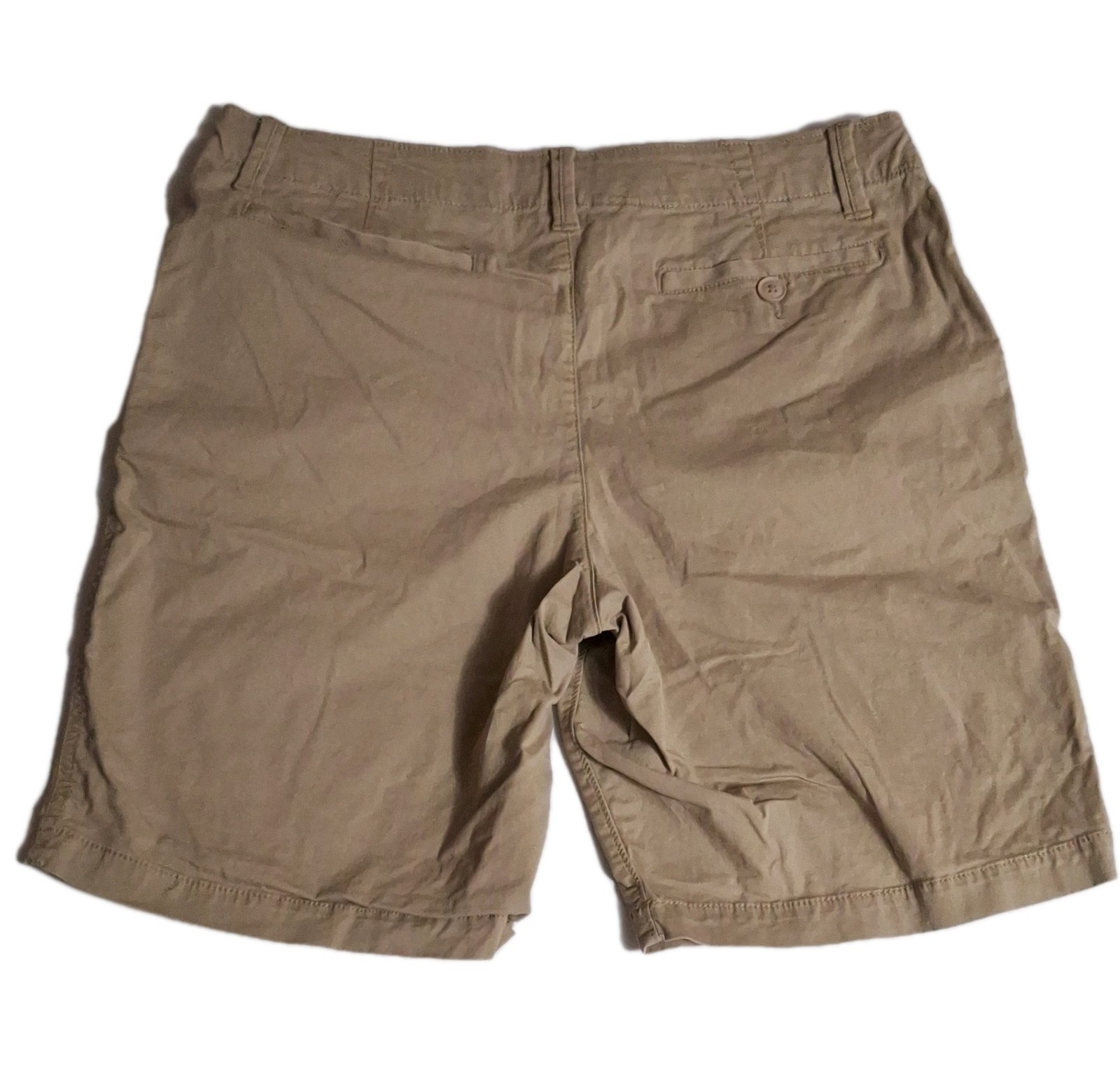 Sonoma Goods For Life Men’s Tan Chino Shorts Flat Front Solid Slash Pockets