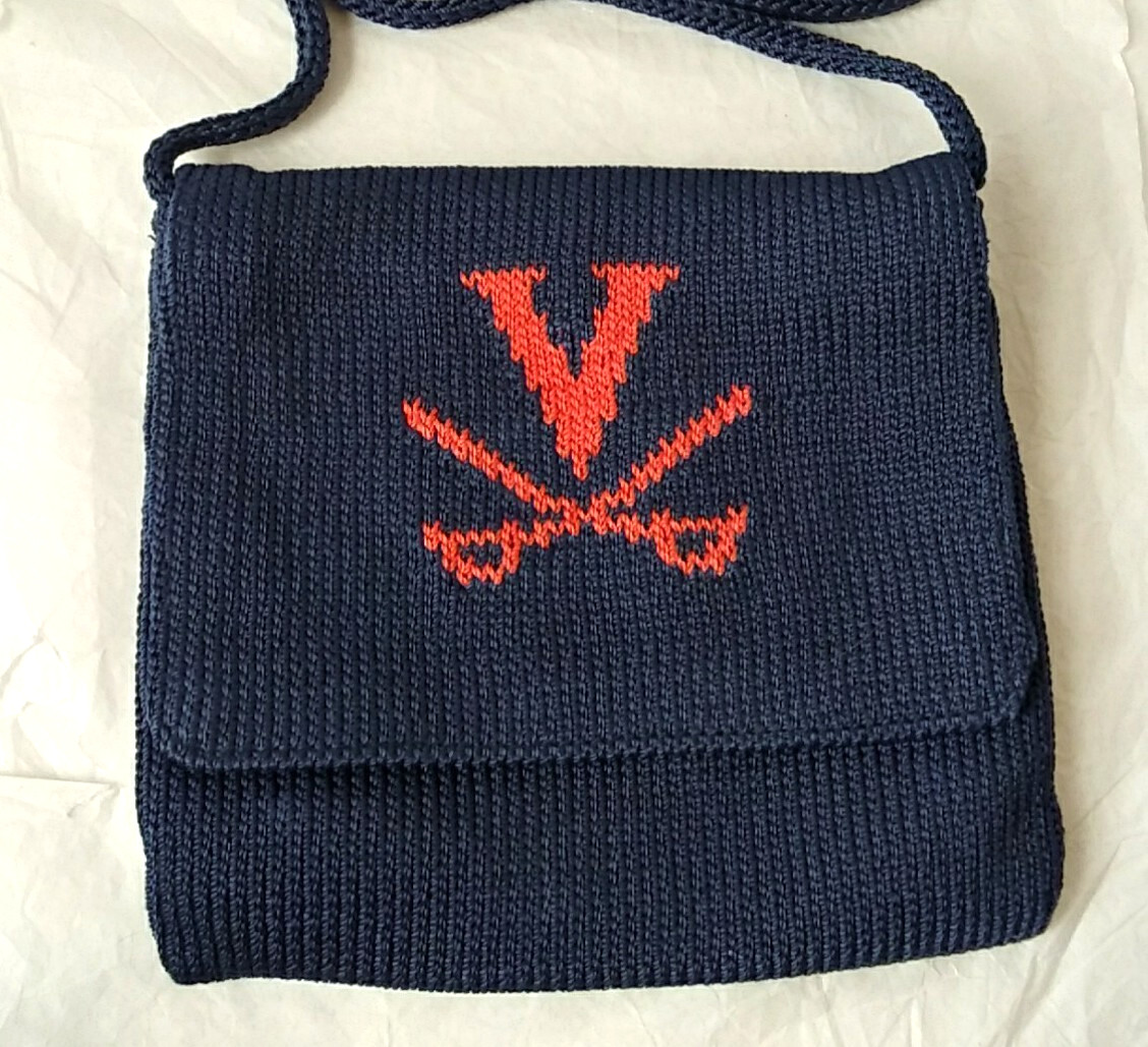 The Sak Virginia Cavaliers Basketball Logo Crossbody Purse Crochet Pouch