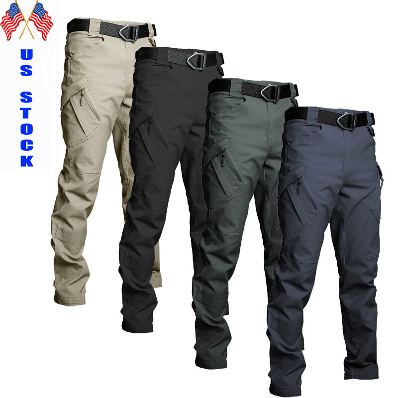 Men’s Cargo Trousers Assault Tactical Pants Lightweight Cotton Military Combat G