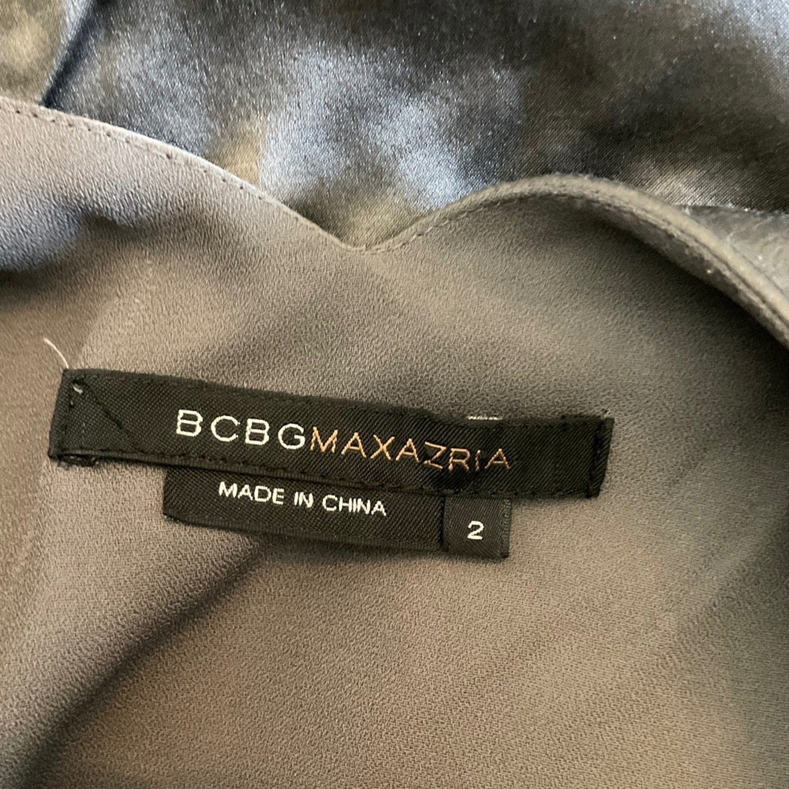 Y2K BCBG Max Azria gray silk bubble dress 2