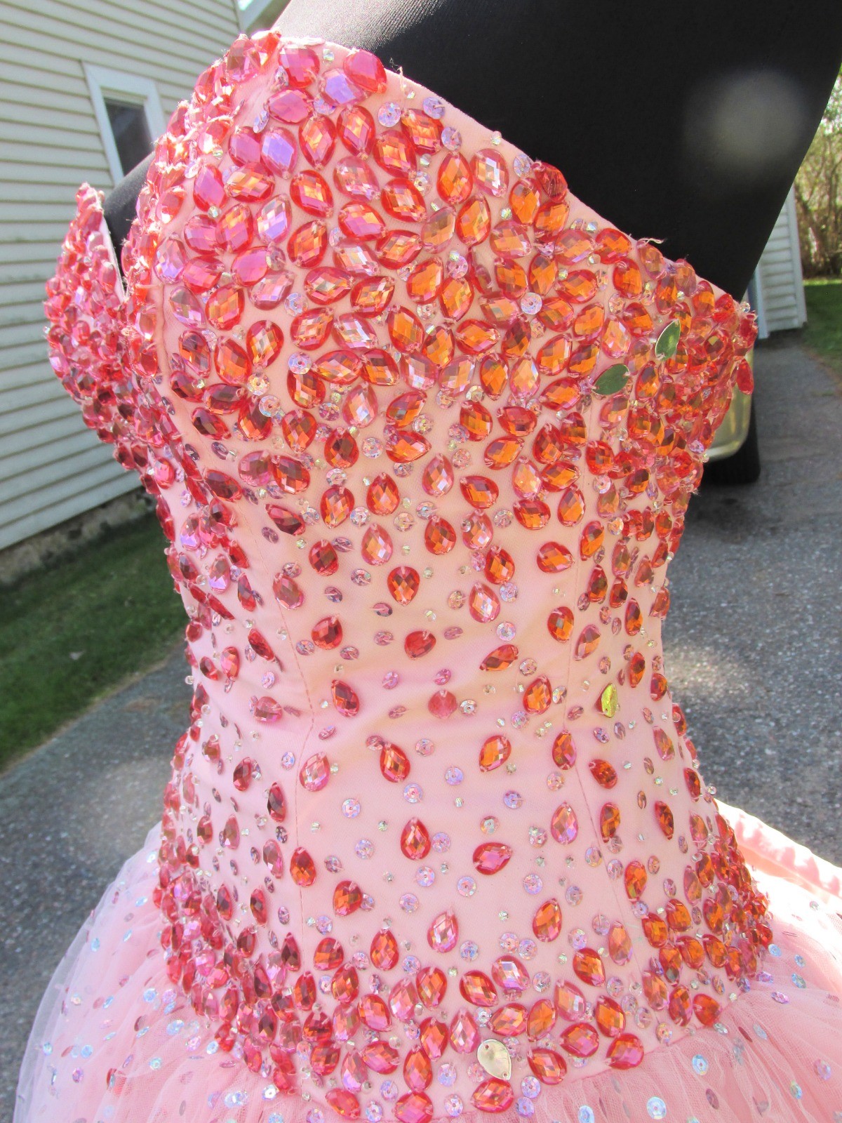 Vtg MORI LEE by Marilyn Gardner Peach Gown Dress Quinceañera Prom SZ 2