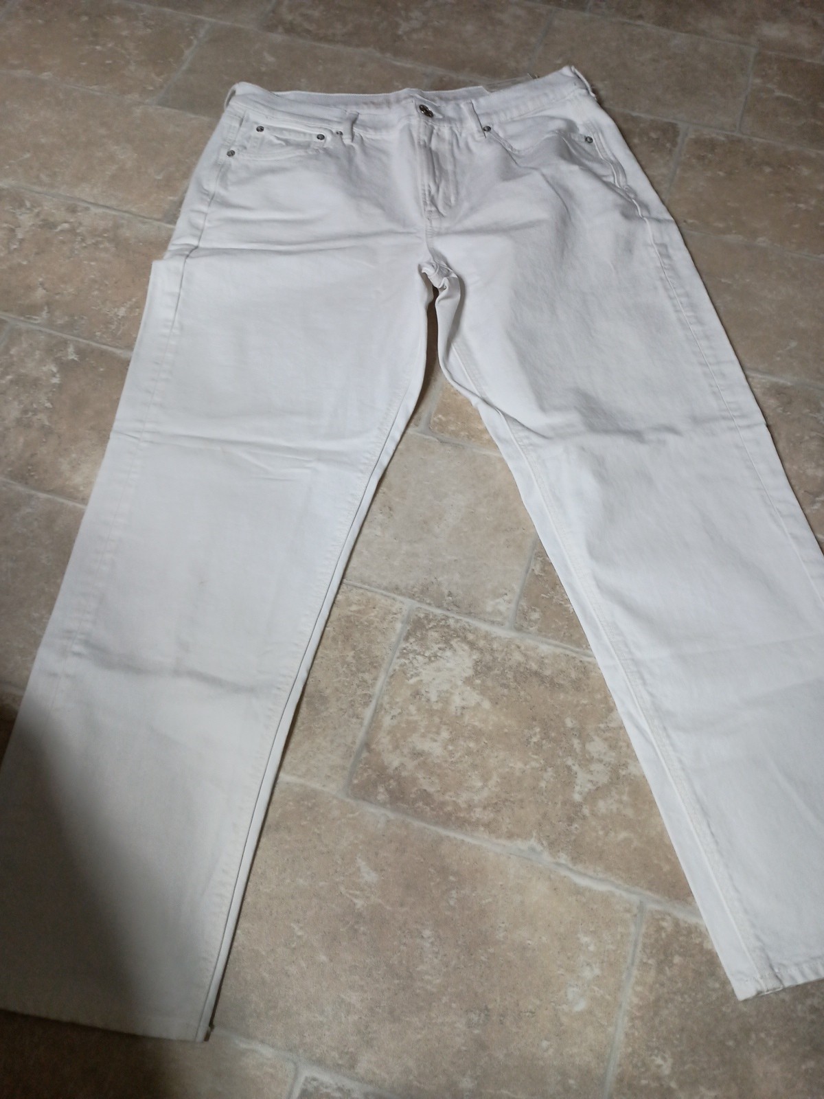 American Eagle Outfitters Women’s 90s Straight White Jeans Sz 14 W32 High Rise
