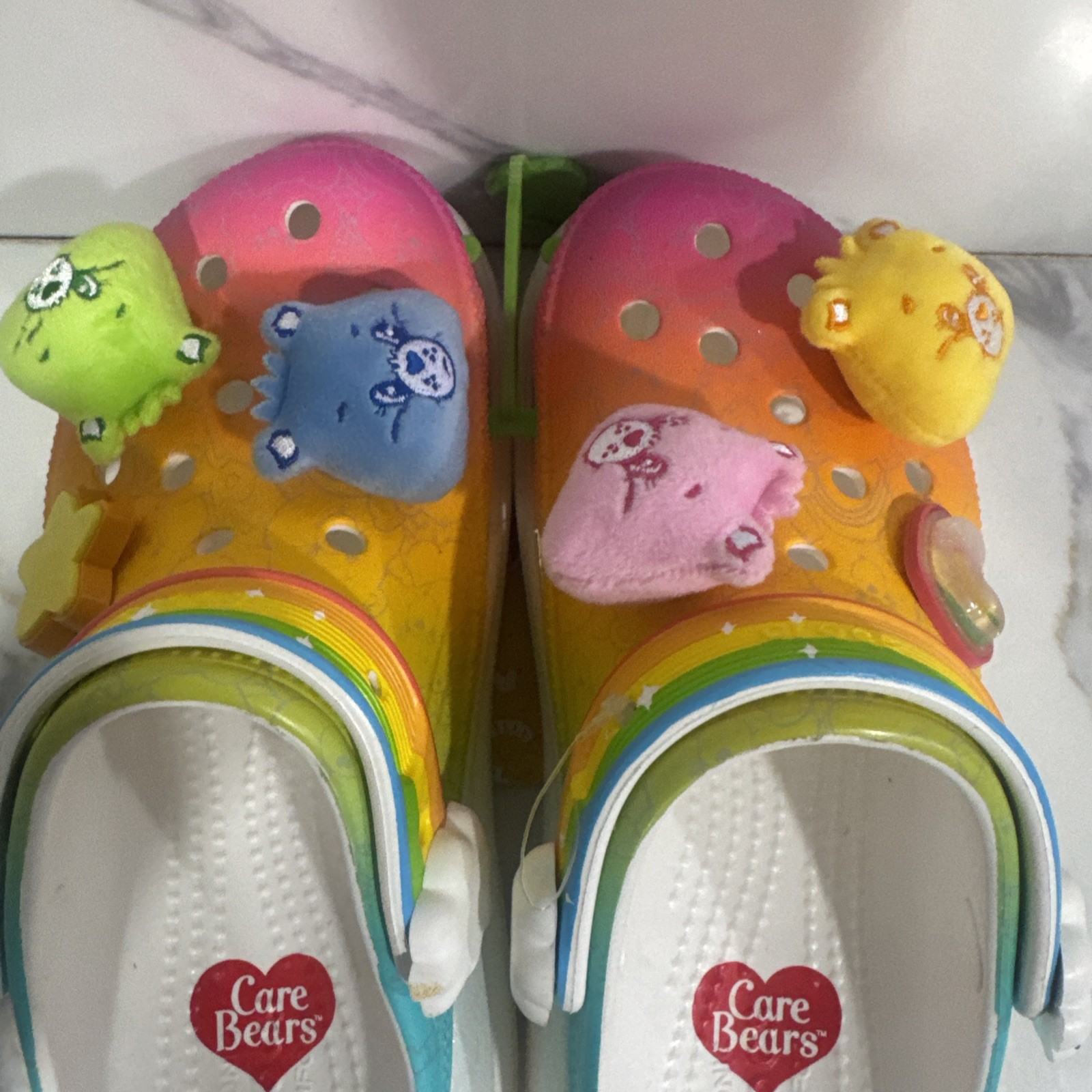 Crocs x Care Bears Crush Clogs Men 4 Women 6 Rainbow Platform Jibbitz Light Up