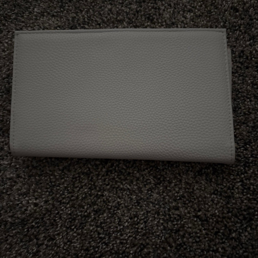 Nanette Lepore Gray Folding Wallet with Logo, Zipper and Credit Card Slots
