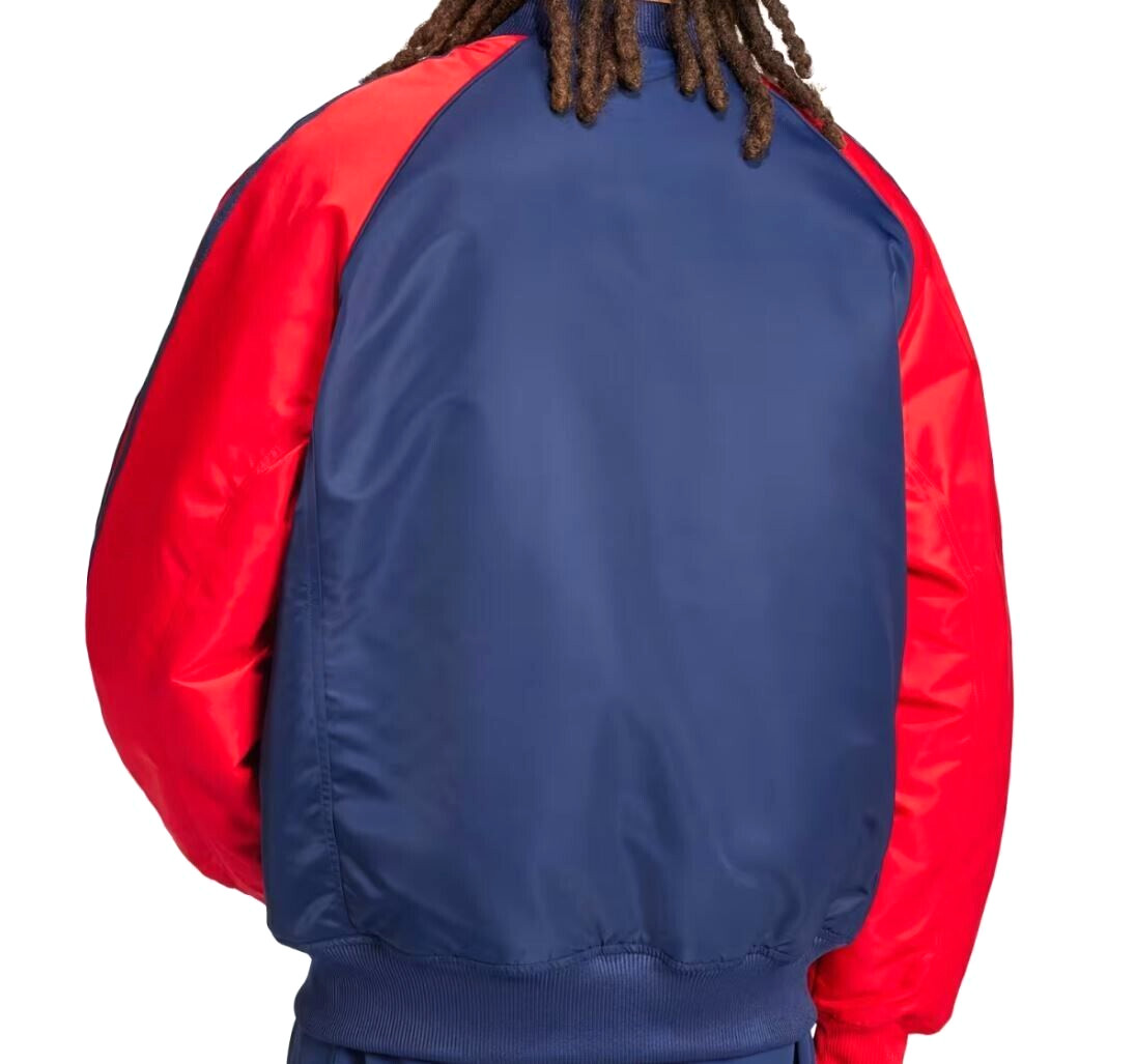 NEW MENS ADIDAS ORIGINALS VARSITY TREFOIL BOMBER JACKET ~SIZE MEDIUM #IZ0410