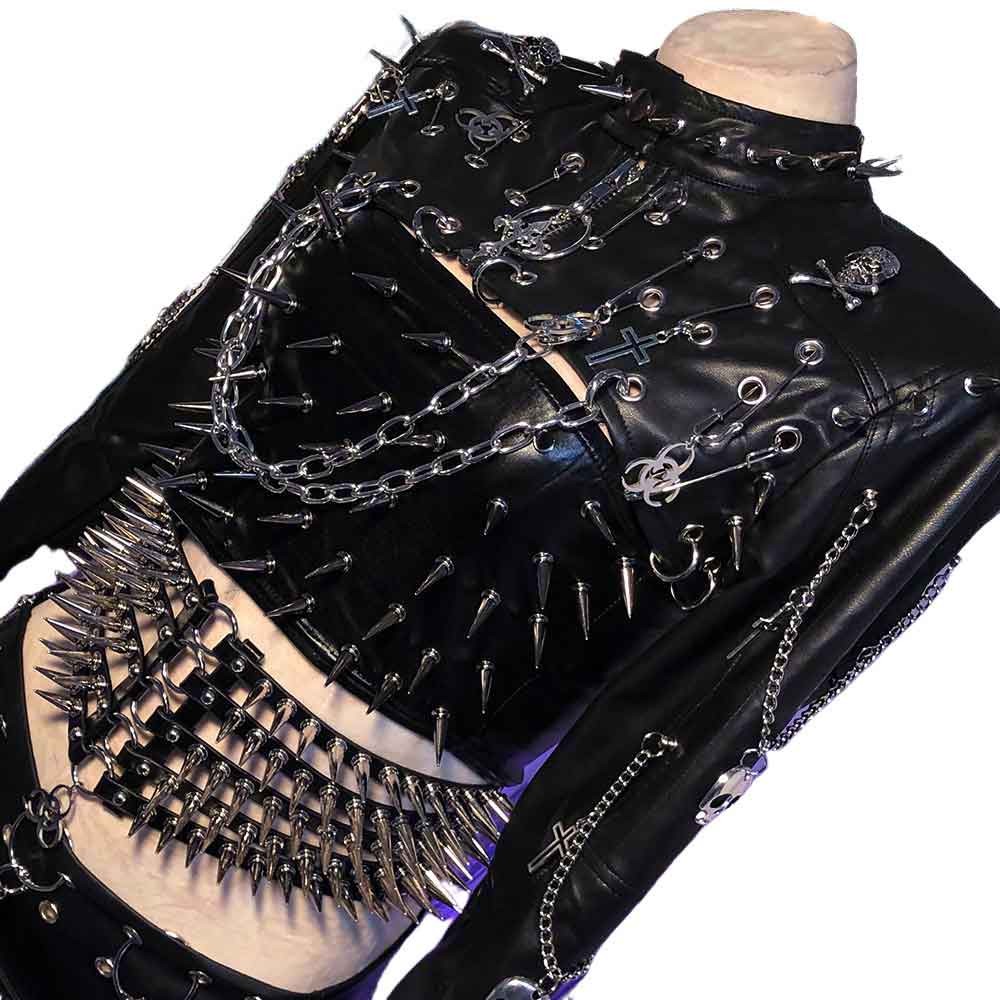 Goth Tops Spiked Emo Clothing Y2K Punk Rock Clothes Gothic Tank Grunge