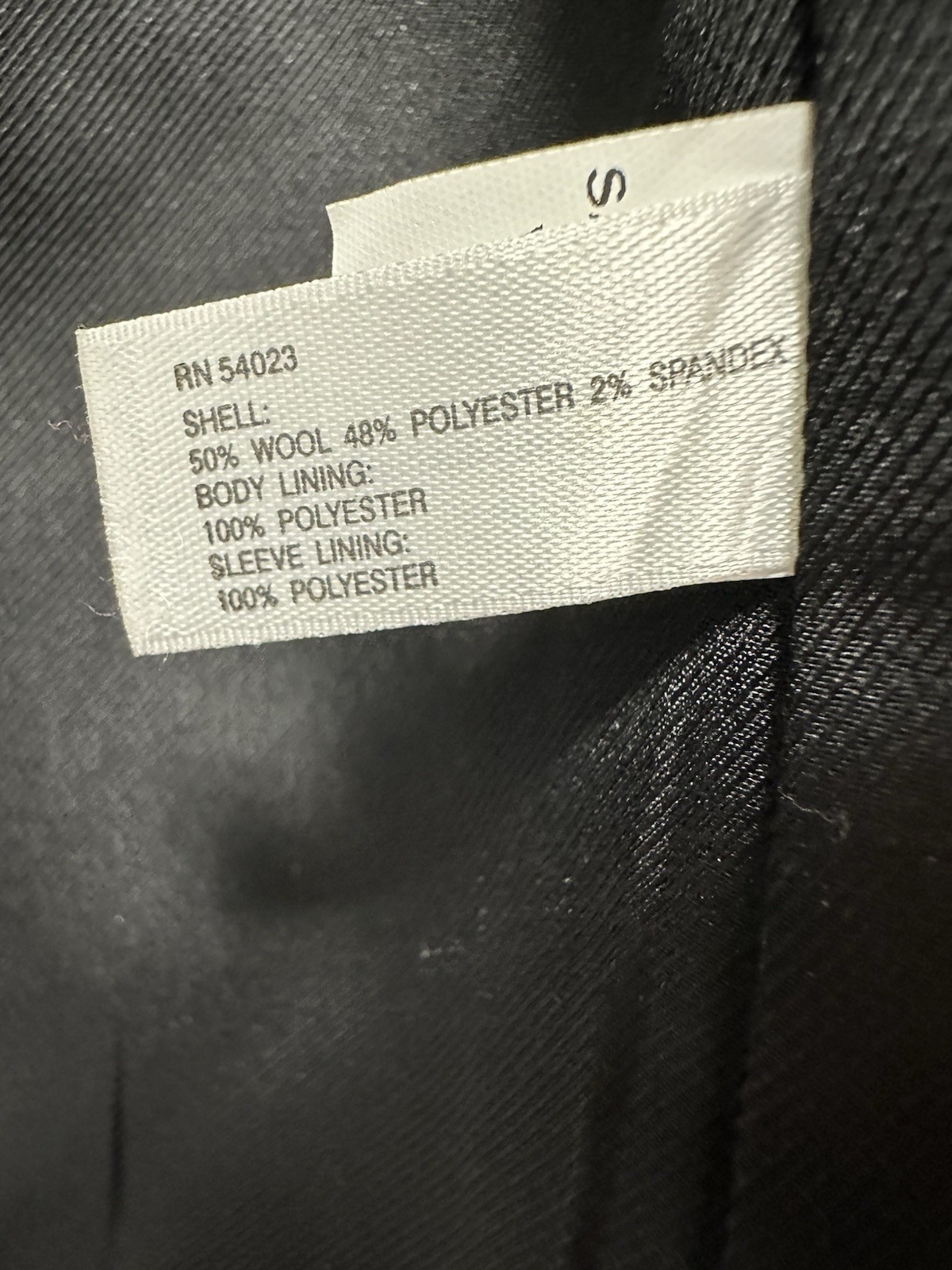 Gap Women’s Black Lined Wool Blend Blazer One-Button Pockets Long Sleeve 8