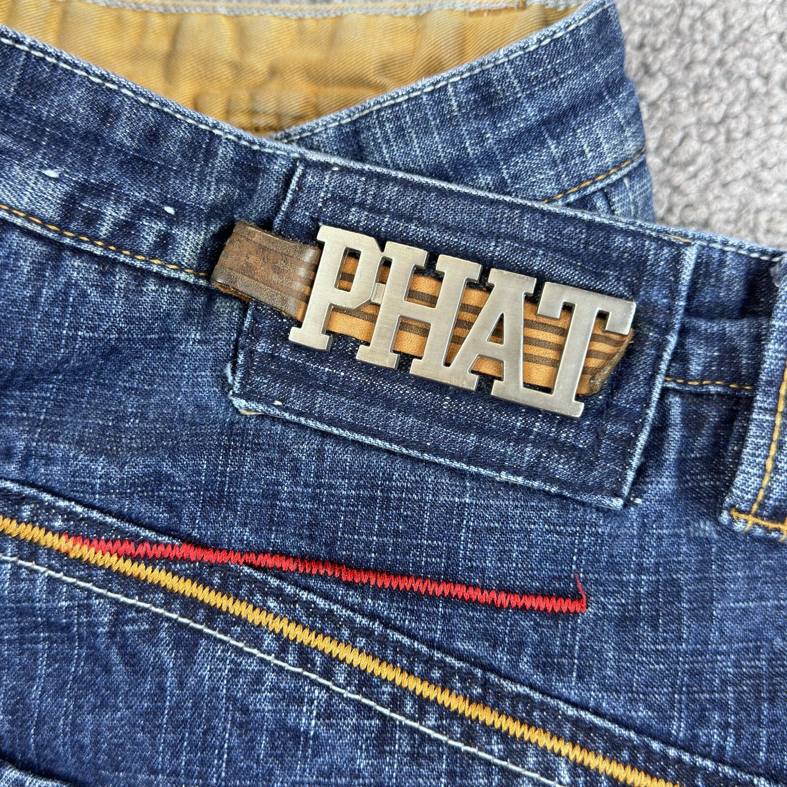 Phat Farm Skater Baggy Jeans 36X33 Wide Leg Loose Hip Hop Punk Y2K 90s Grunge