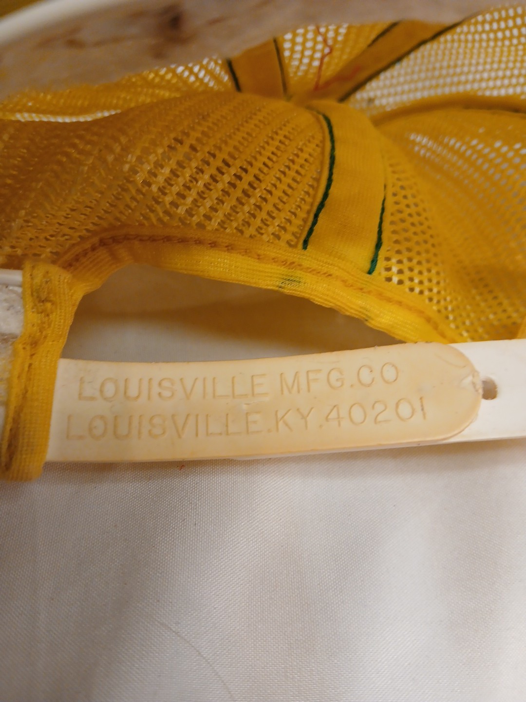 Vintage John Deere Patch Yellow Full Mesh Snapback Hat Louisville Mfg. Co. USA