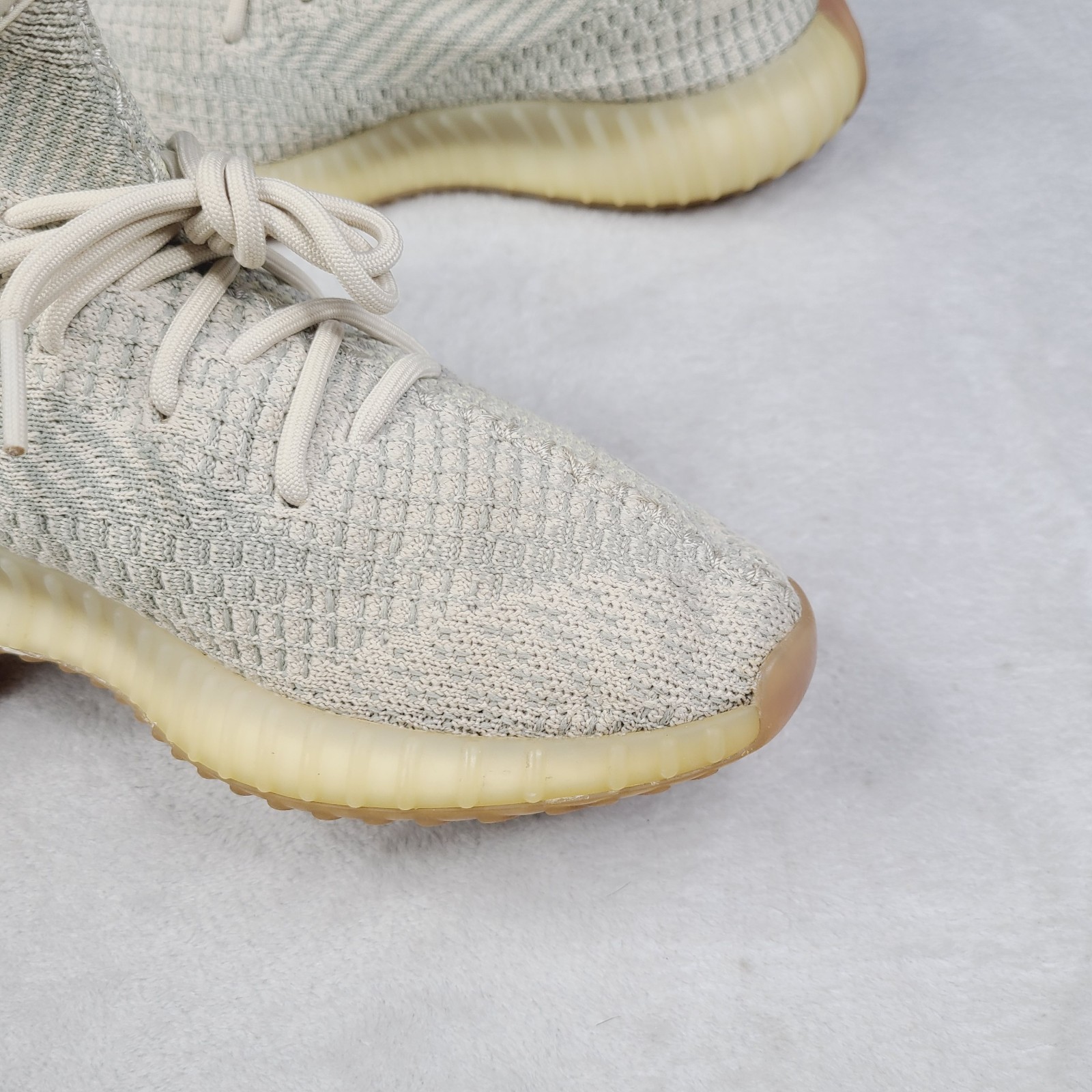 Adidas Yeezy YZY Boost 350 V2 Citrin Shoes Mens 9 Non Reflective Beige Knit