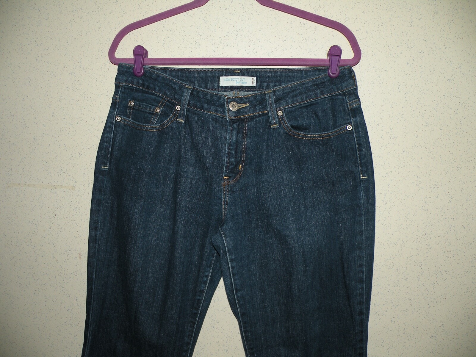 Levi’s low boot cut 545 jeans 10 M flare leg blue stretch 99% cotton 1% spandex