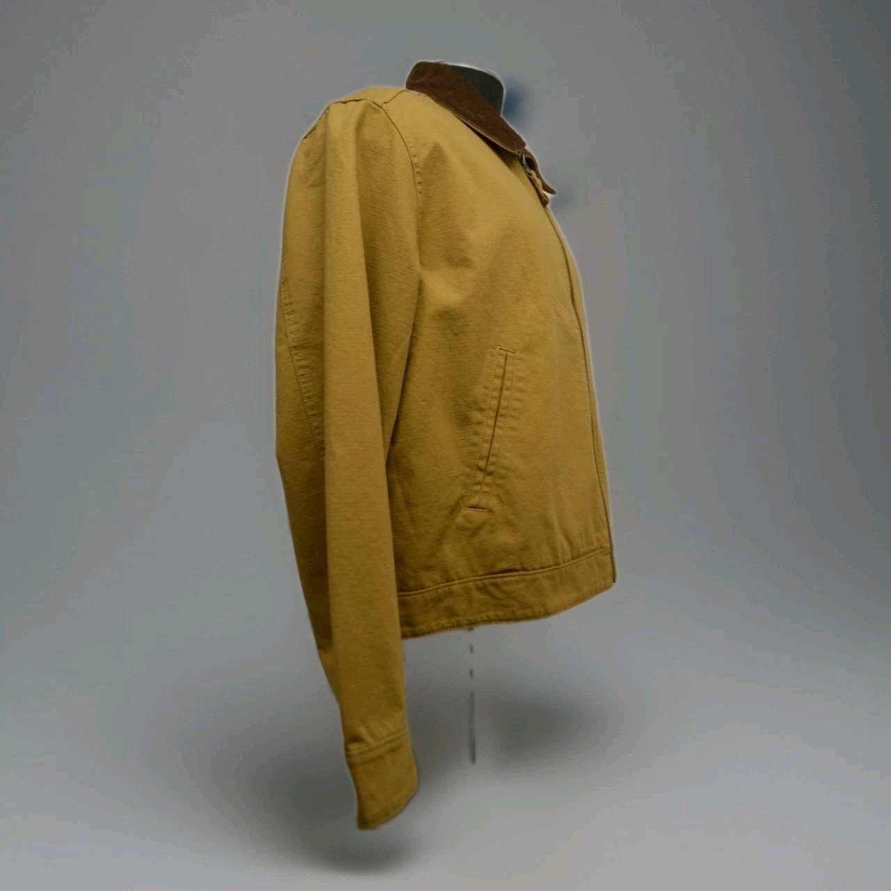 Levi’s Men’s Workwear Jacket Tan Ripstop Corduroy Collar Full Zip Size M