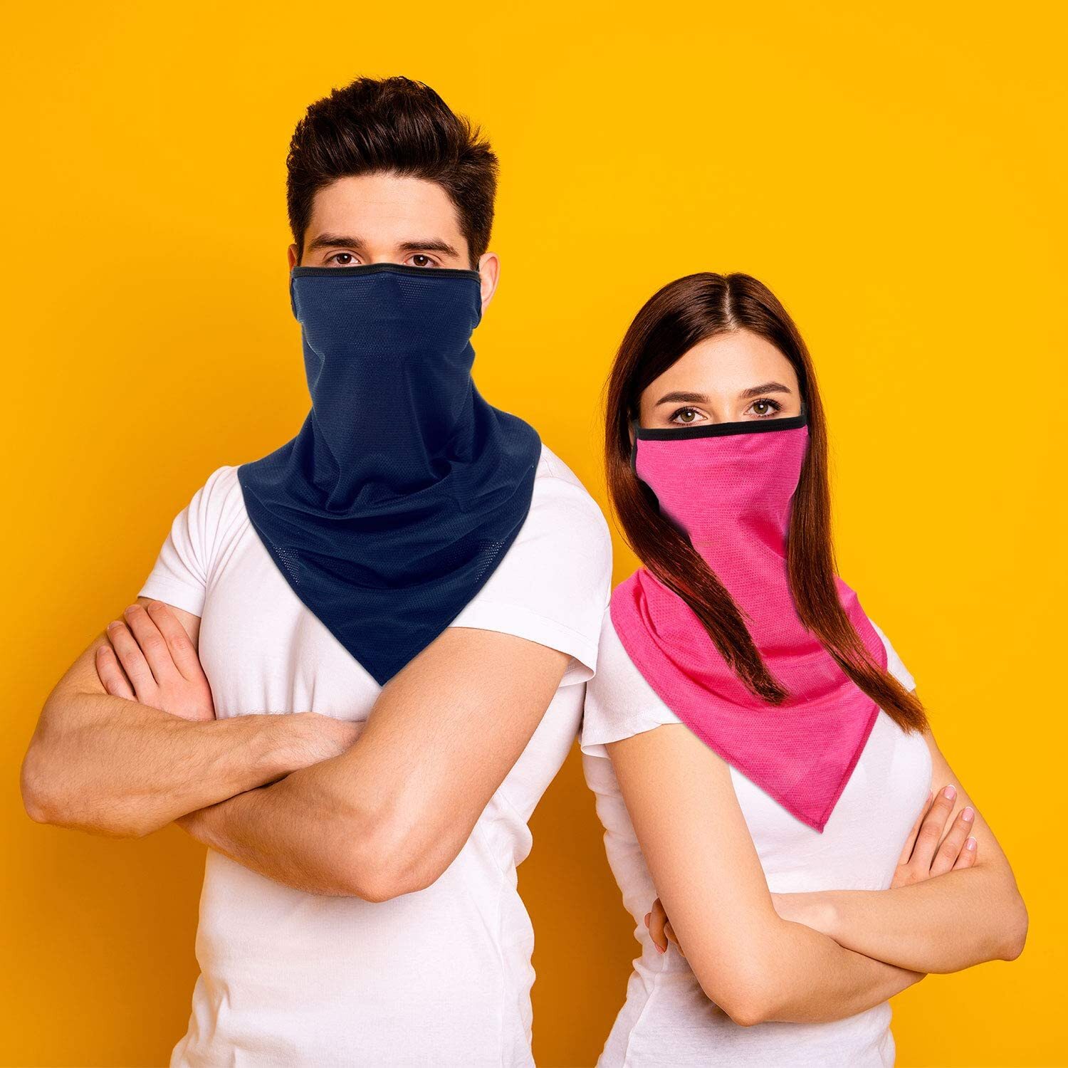 Neck Gaiter with Ear Loops UV Protection Neck Scarf Covers Bandana for Men Women