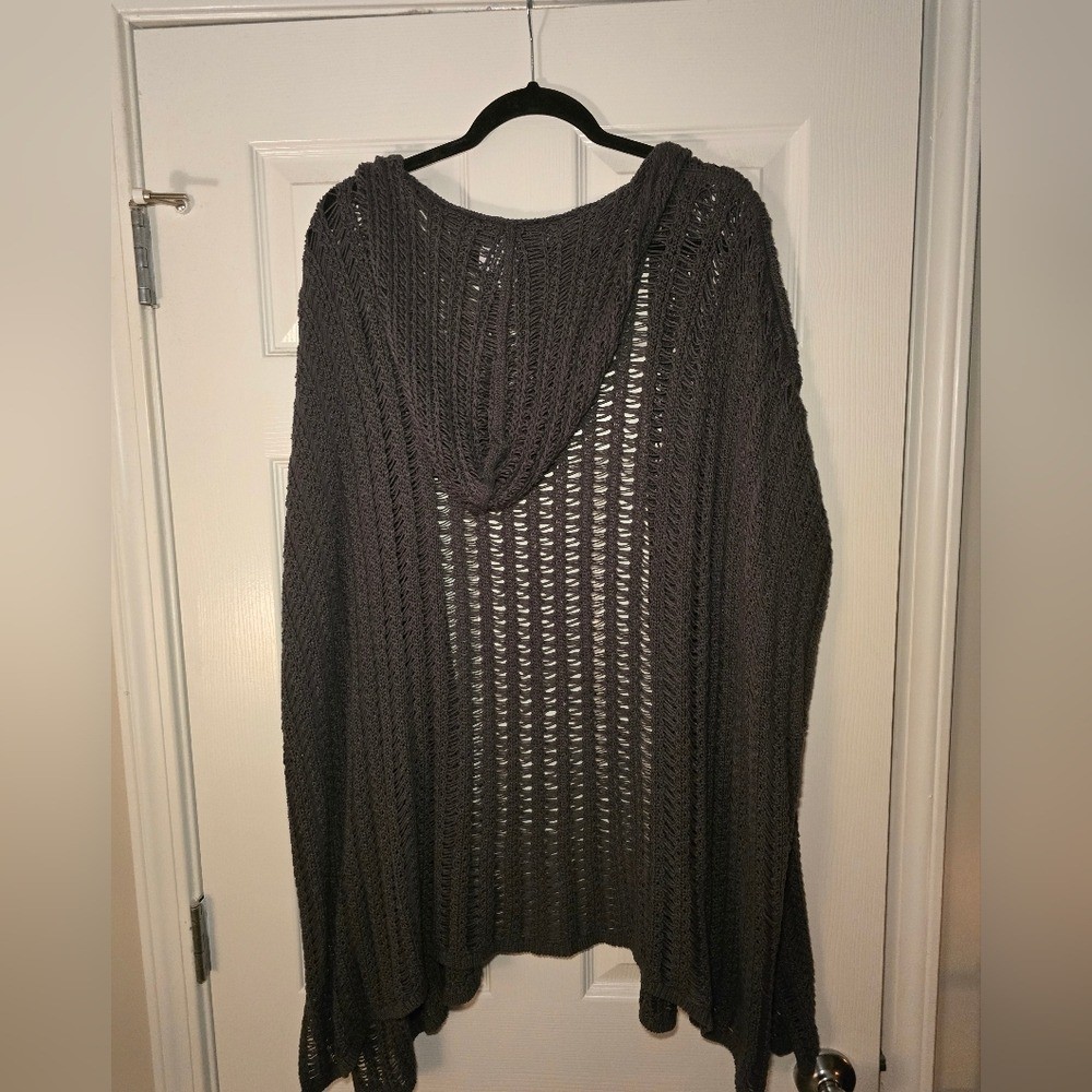 Women’s Aerie Hooded Cape Short Sleeve Cardigan One Size