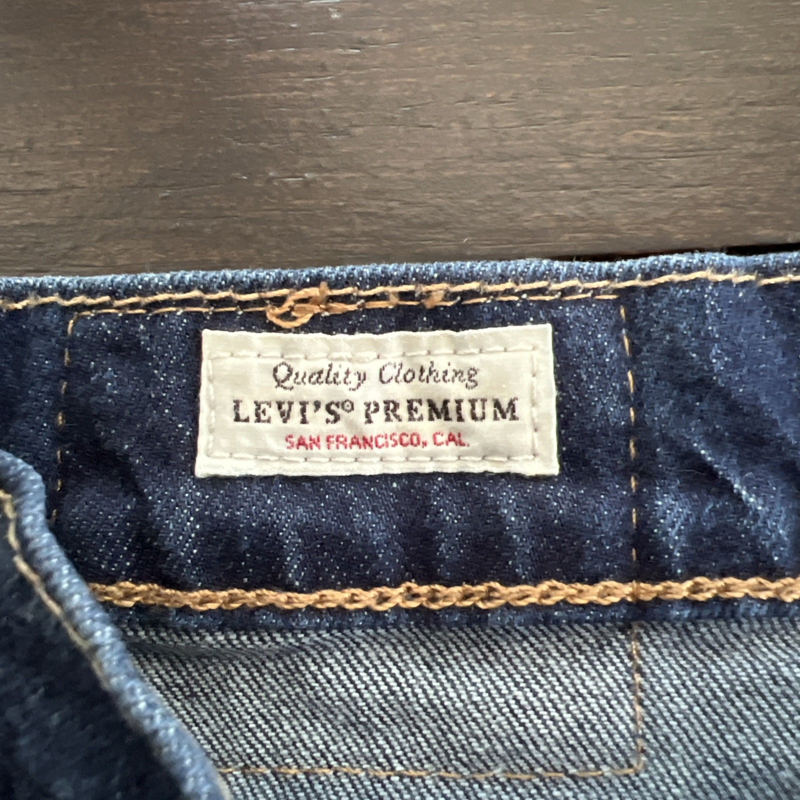 LEVI’S 502 Taper Premium Big E Selvedge Jeans Blue Denim Men’s 34×32 EUC