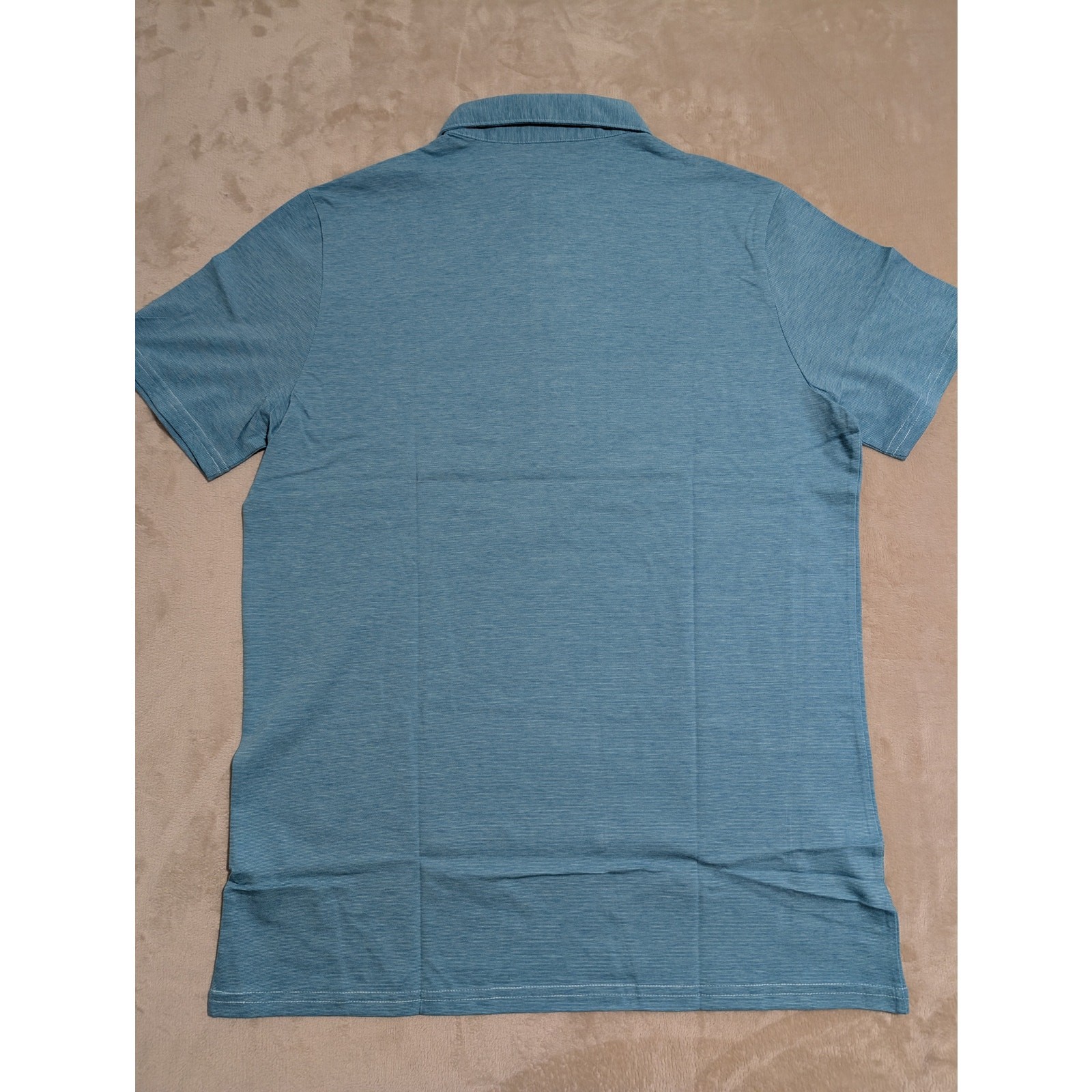 Criquet Men’s Players Polo Shirt Blue Heathered Medium Organic Cotton Golf NWT