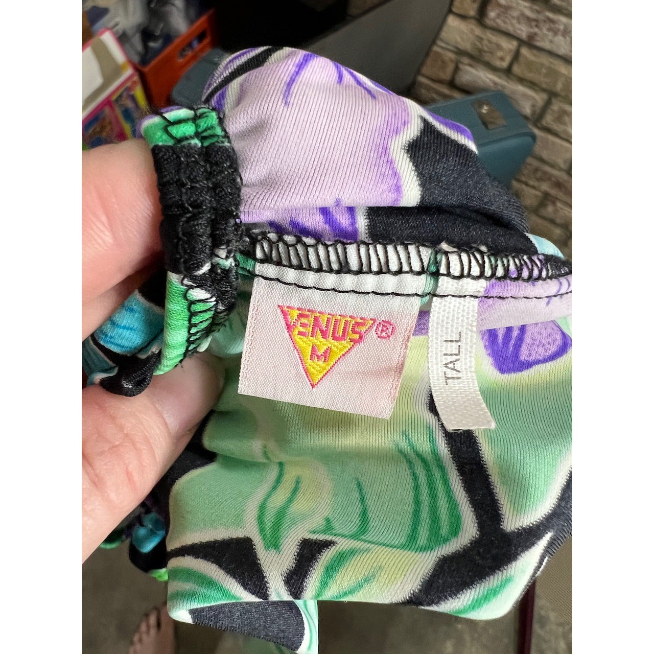 one piece swimsuit floral bright purple green blue