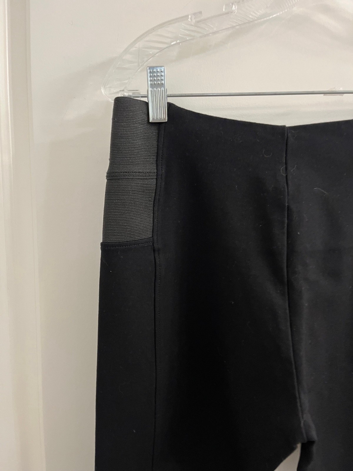 Shinestar Rayon/Nylon/Spandex Black Pants Womens Size Lg Straight Leg