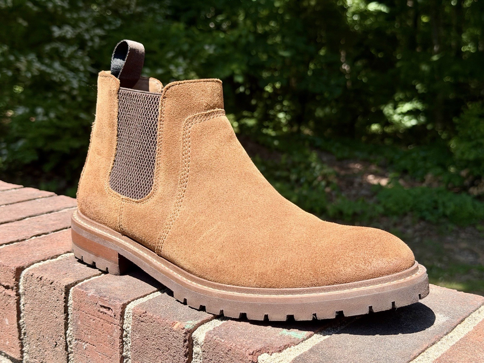 Johnston & Murphy Barrett Chelsea Boots Tan Oiled Suede TRUFOAM Men’s Size 10.5M