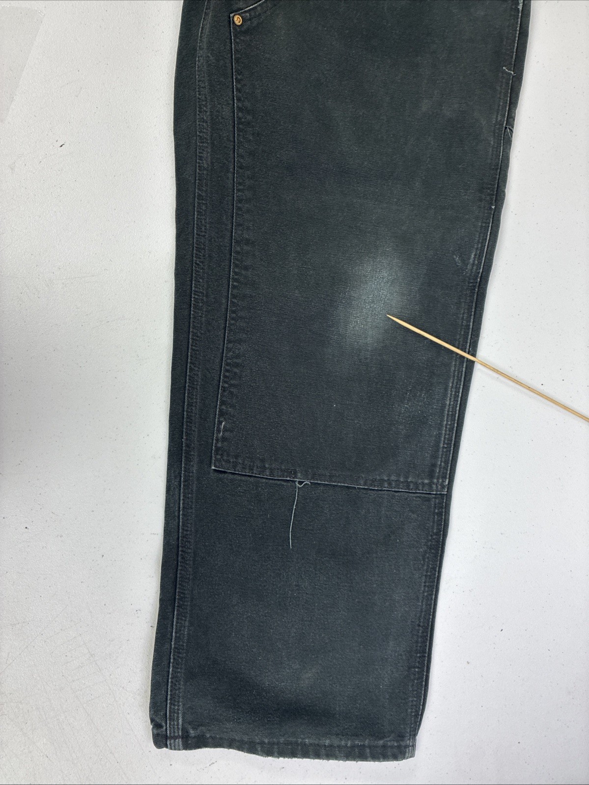 Carhartt Canvas Carpenter Double Knee Work Pants Size 42 X 30 B01 BLK